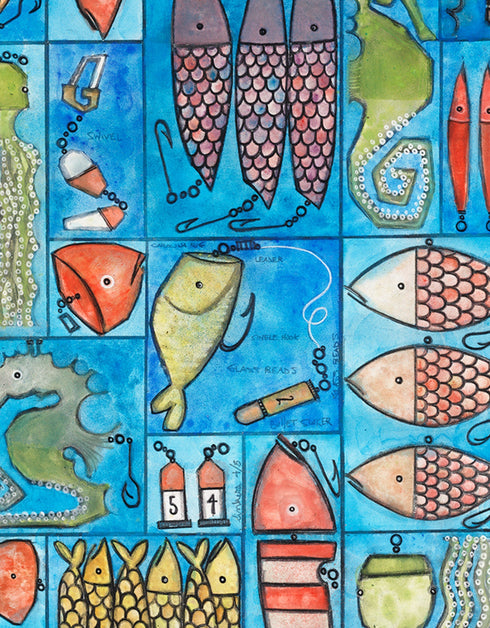 Tackle Box | Framed Giclee Print on Canvas